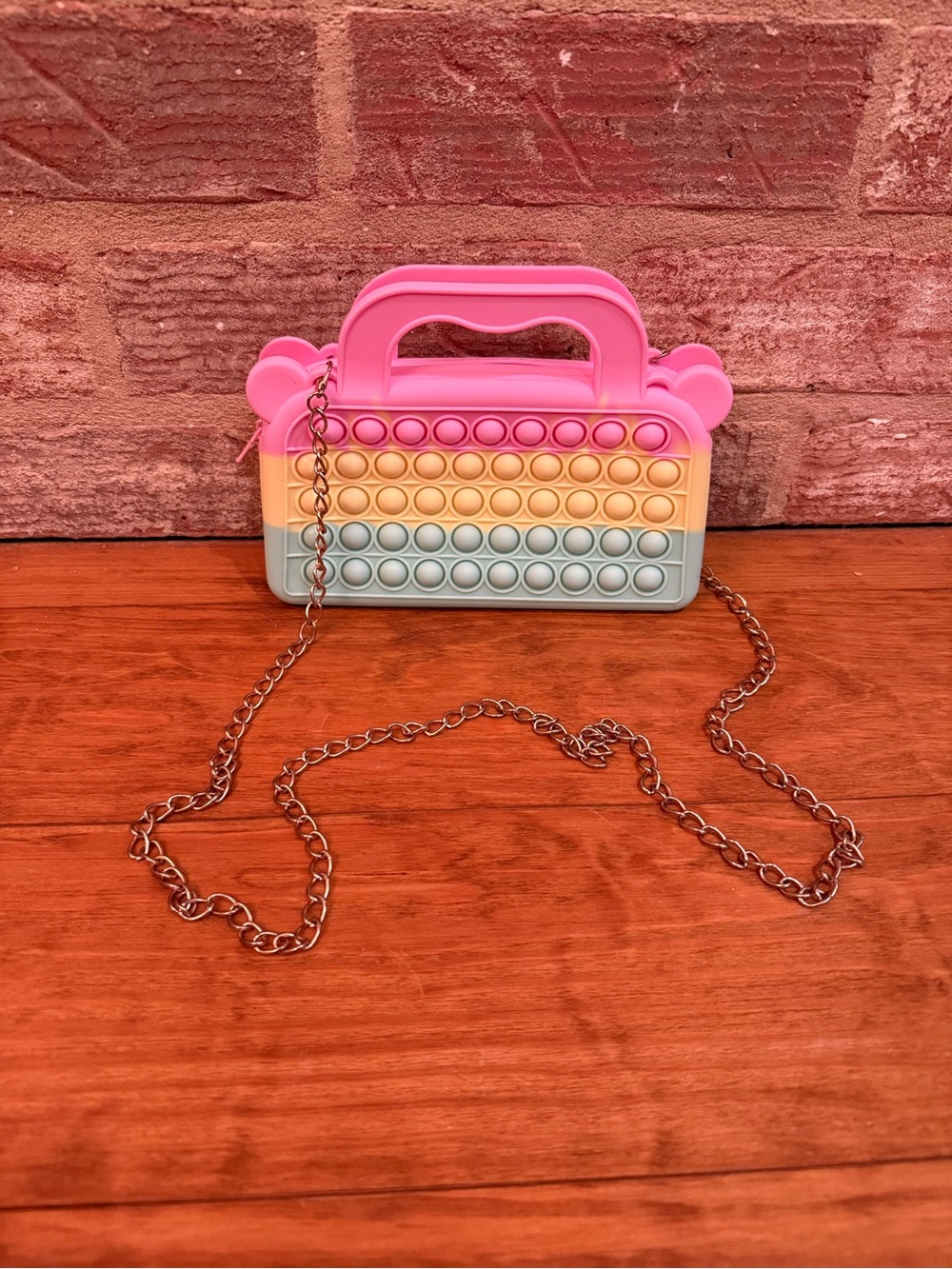 Pink Rainbow Pop-It Crossbody Bag